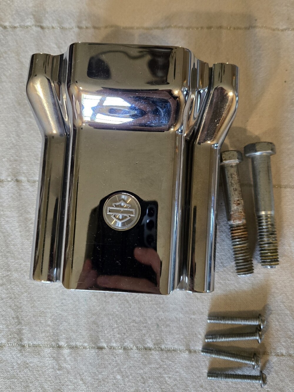 Harley Davidson Chrome Handlebar Risers and Bridge OEM 68030-96